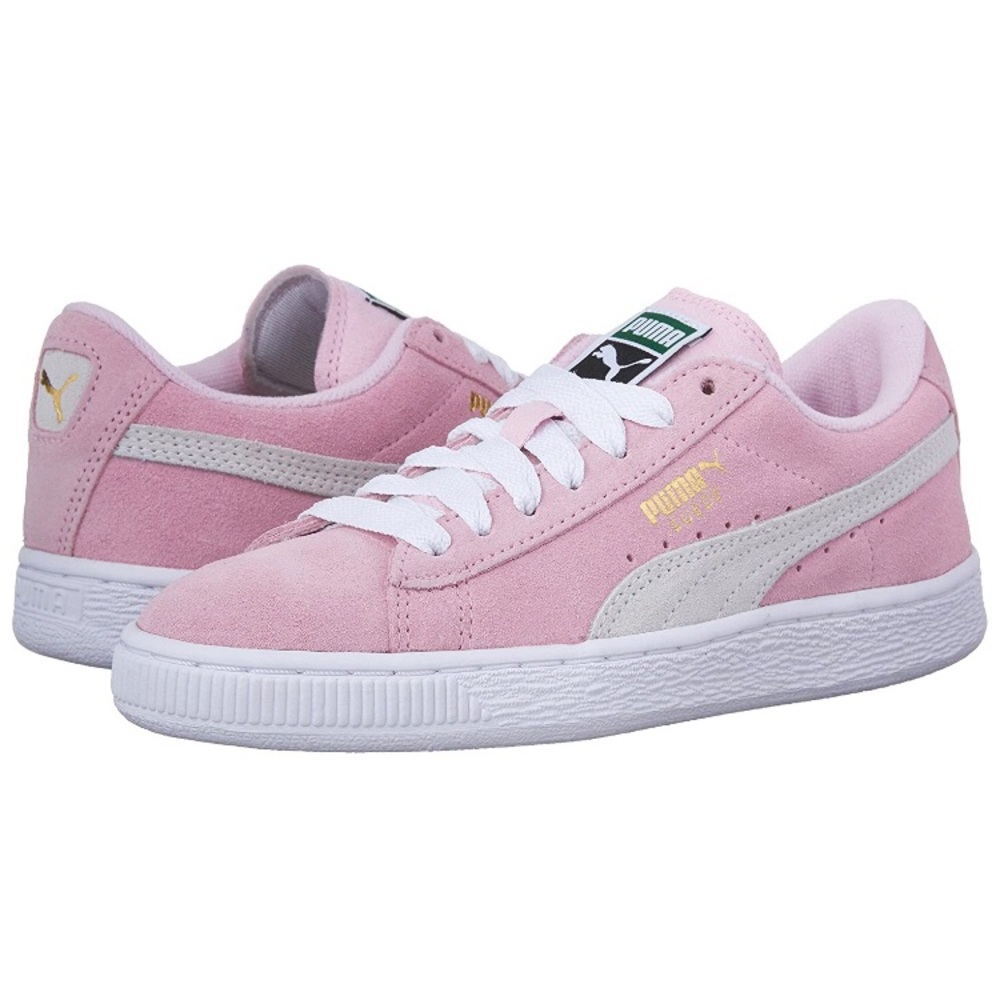 Puma Unisex Pink Suede Kids Sneaker Size 3